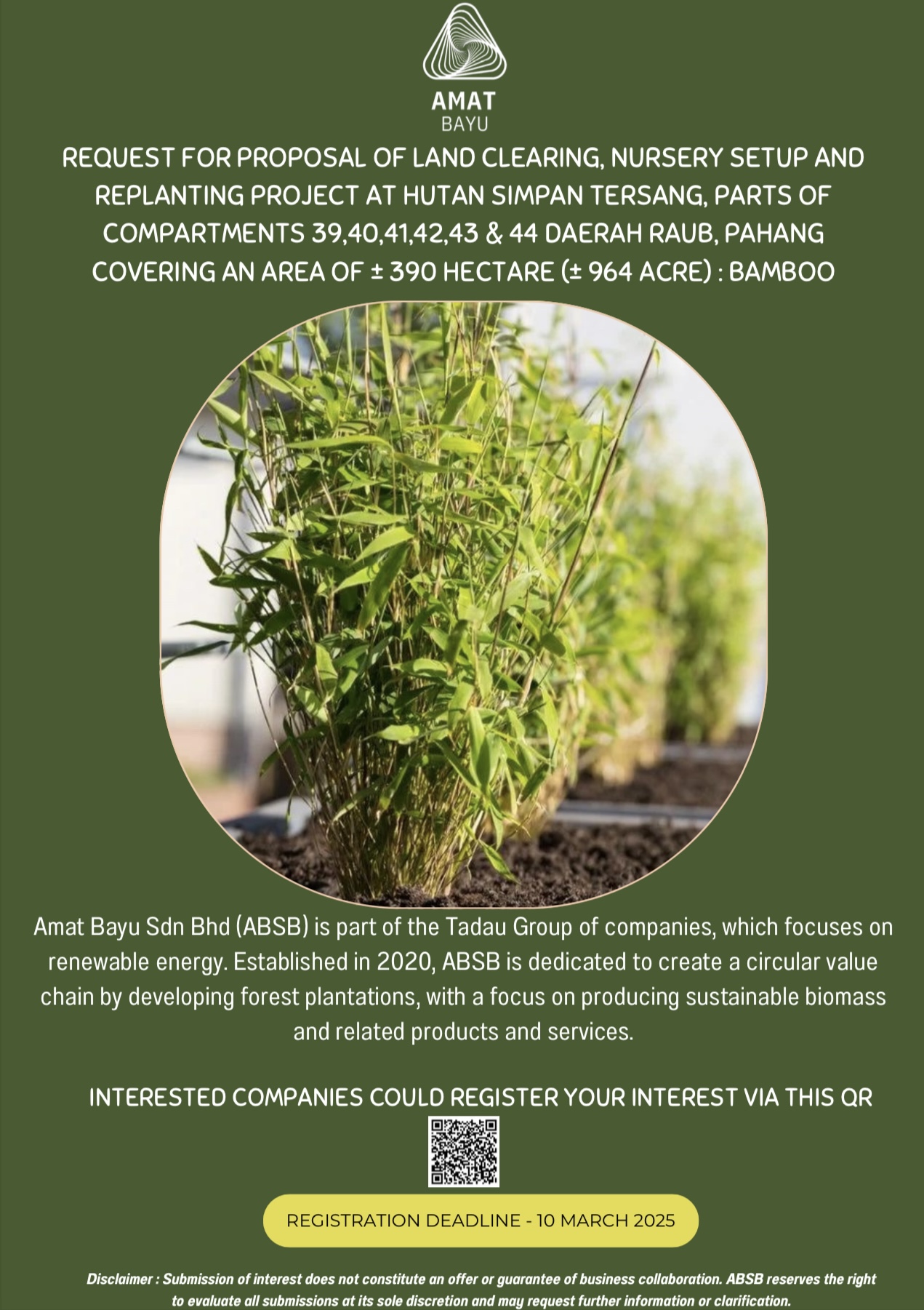 RFP INVITATION – bamboo planting